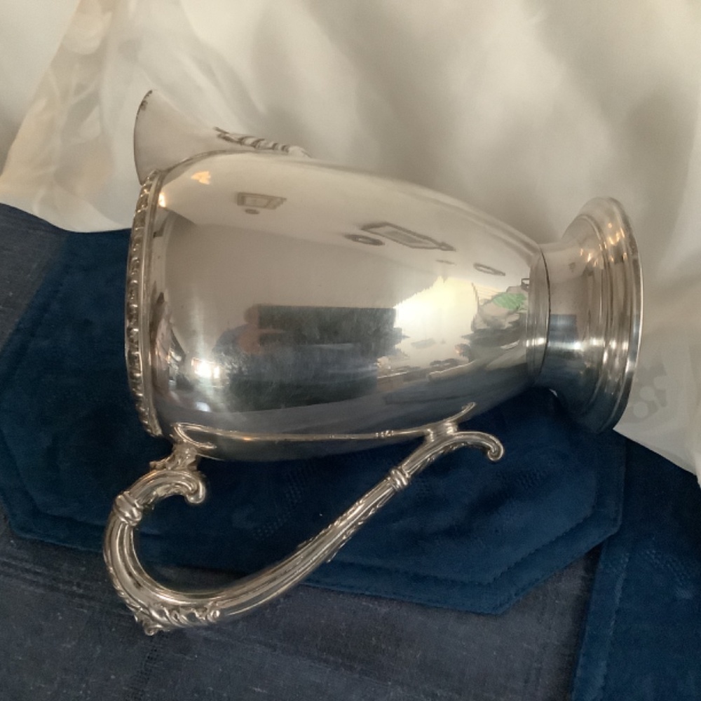 Vintage Water Pitcher. Silver on Copper, hallmarks on bottom. - Picture 6 of 7